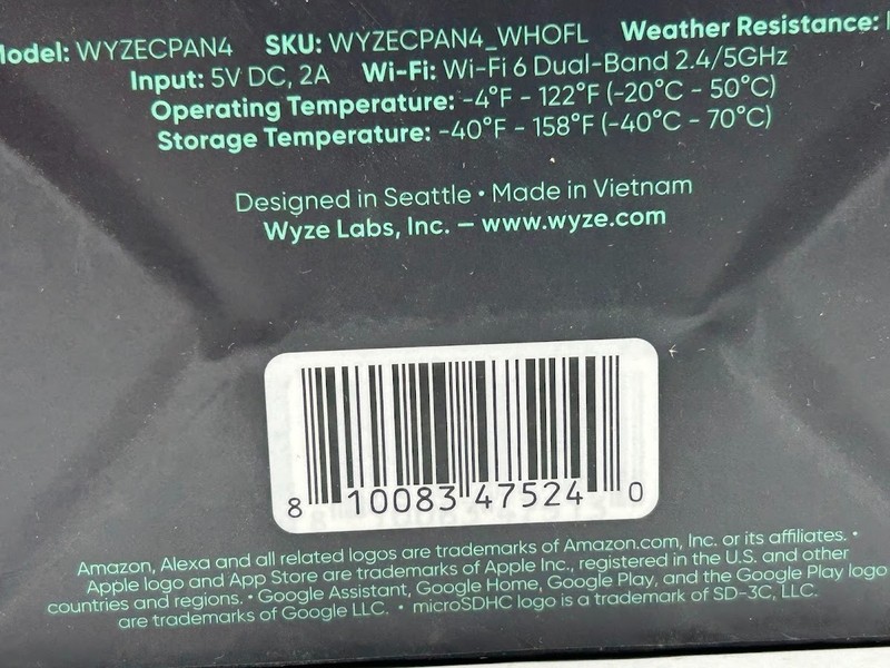 Wyze Cam Pan v4 4K UHD Indoor/Outdoor Plug-In Pan & Tilt Security Camera gallery