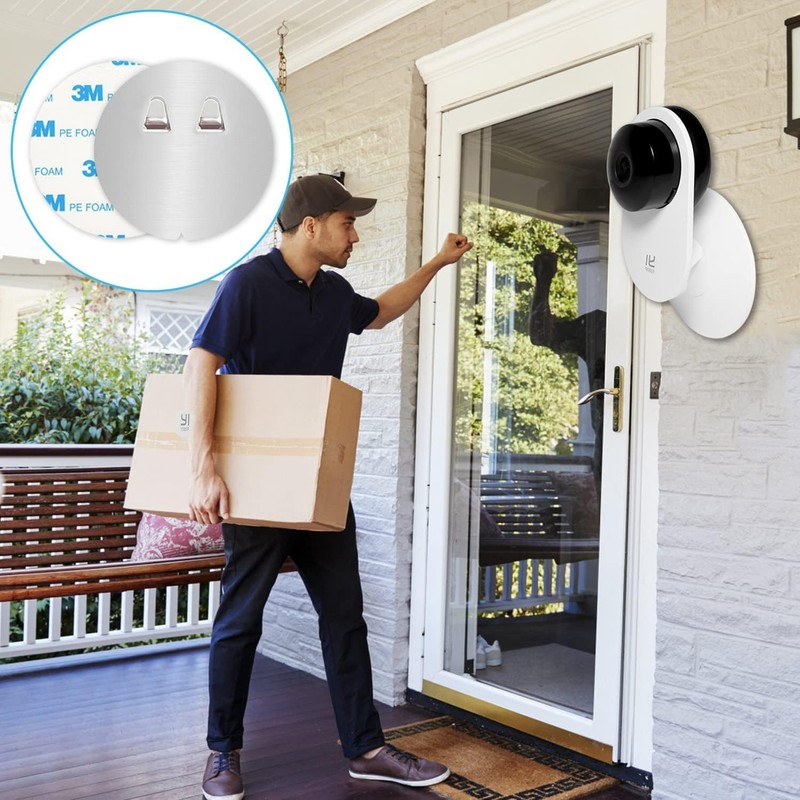 Versatile 4-Pack Wall Mounts for Yi Cameras - No Punching Installation Required gallery