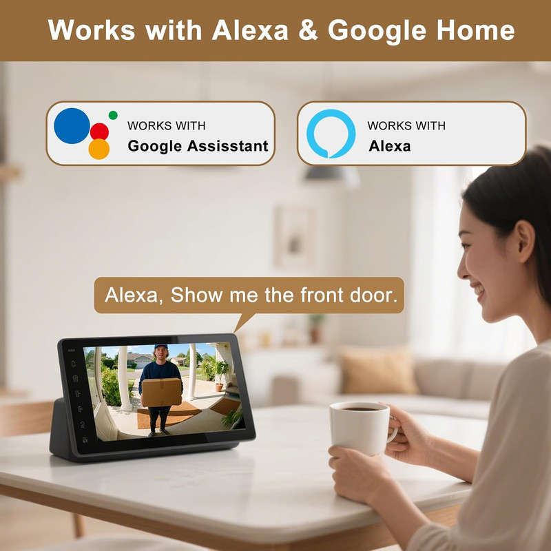 Doorbell Camera Wireless,2K FHD Head-To-Toe Video, No Subscription,Two-Way Talk, gallery
