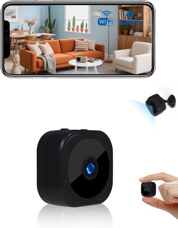 Wireless 1080P Mini Camera with Infrared Night Vision - Home/Office Security gallery
