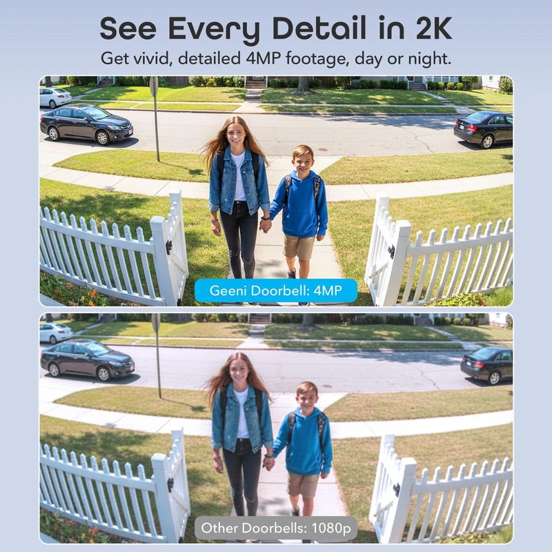 Halo 3MP Smart Video Doorbell Camera – Battery Powered or Hardwired Surveilla... gallery