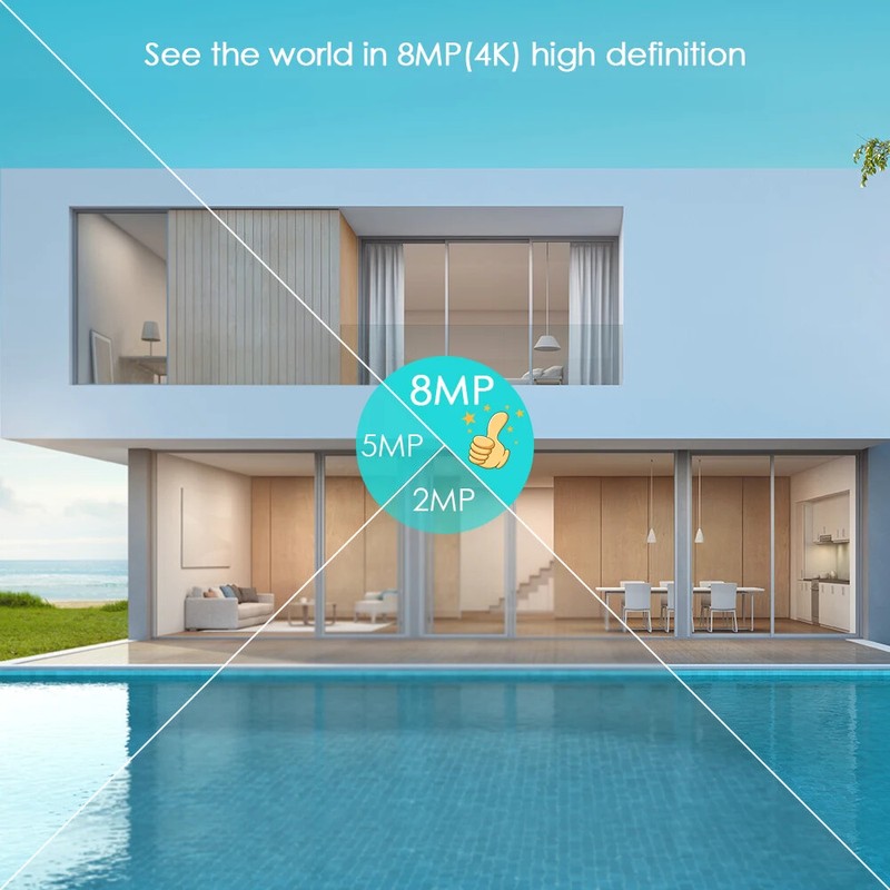 8MP 4K IP Camera WiFi Outdoor 5MP PTZ AI Tracking Protect Security Surveillance gallery