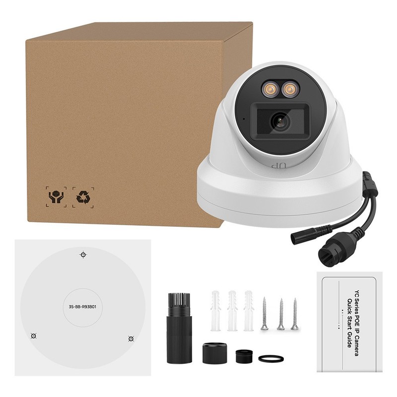 VIKYLIN 4K 8MP Turret IP Camera Built-in MIC Outdoor 24/7 FullColor Night Vision gallery