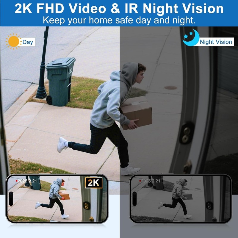 Ultra-Wide 180° View Wireless Doorbell Camera gallery
