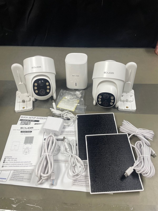 SOLIOM- 5MP Security Cameras Wireless Outdoor, No Subscription,2-Cam Pack, Solar gallery