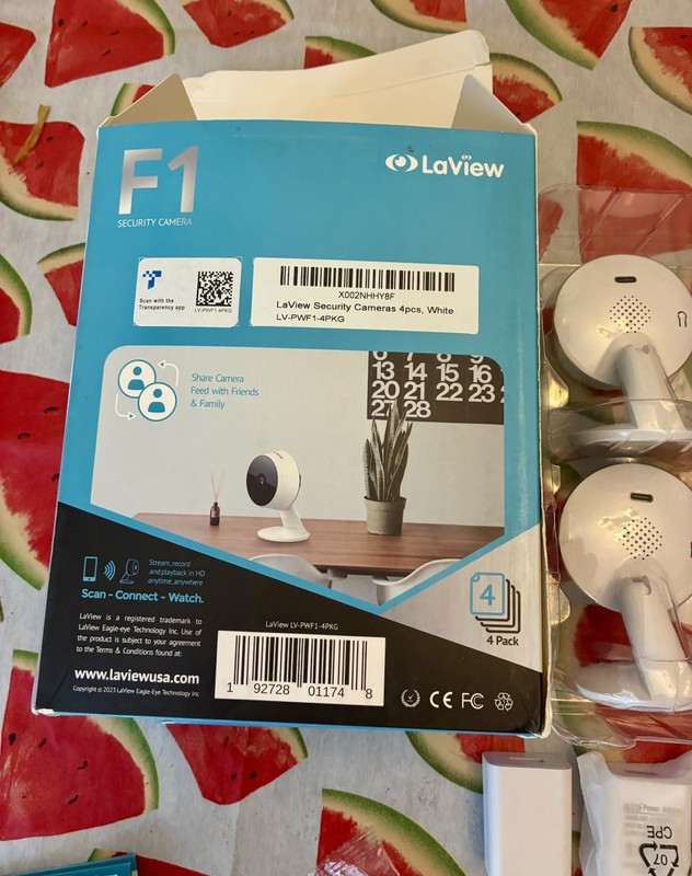 LaView F1 Wi-Fi Indoor HD 4-Pack White, Alexa/Google, Motion, 2-Way gallery