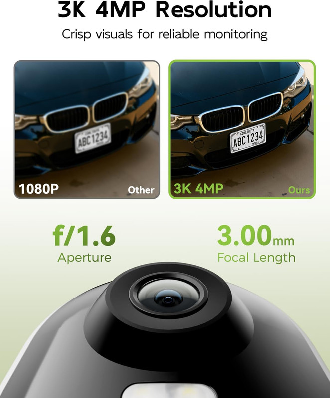 Solar 4MP Wireless Security Cameras - Color Night Vision, No Subscription, 2-Way gallery