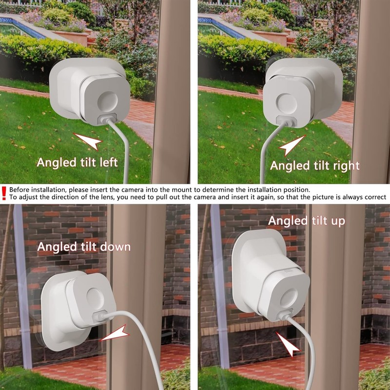 Angled Window Mount Bracket for Blink Mini, 20 Degrees Tilt, Up/Down/Left/Right, gallery