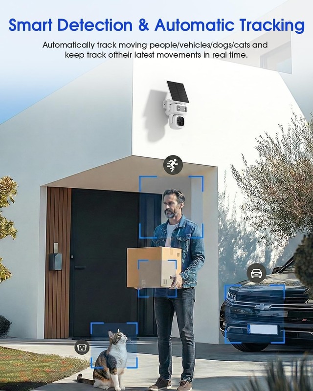 [1 YEAR NO MONTHLY FEES] Solar Powered No Wifi Camera Built-In 4G LTE SIM Card gallery