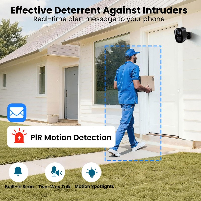 2026 Upgraded 2K Security Cameras Wireless Outdoor (2-Pack), Free Cloud & SD ... gallery