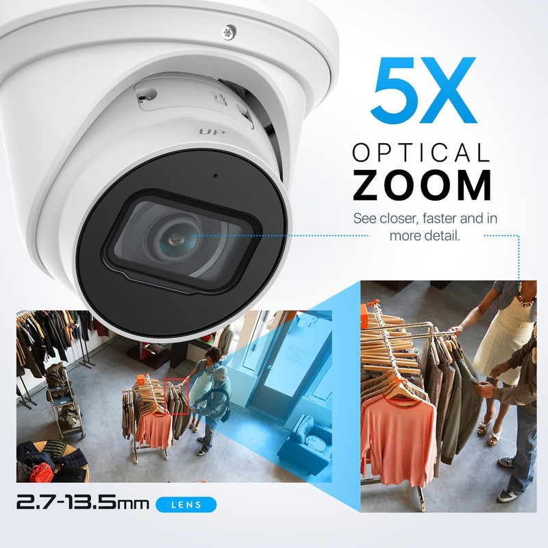 5MP Optical Zoom AI IP Poe Camera, Varifocal Outdoor IP POE Camera Turret, Human gallery