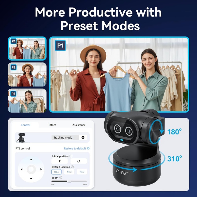 PIXY Dual-Camera Ai-Powered PTZ Camera 4K, AI Tracking, PDAF&AI Autofocus 0.2S, gallery