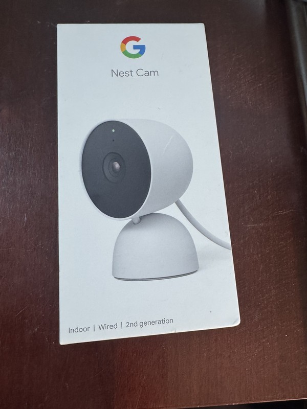 Google Nest Cam 1080p Wired Indoor Security Camera 2nd Generation – Snow White