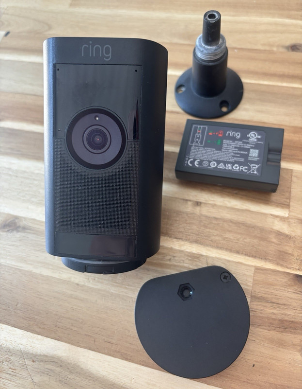 Ring Stick Up Cam Pro Black Wireless Wi‑Fi 1080p Battery Indoor/Outdoor