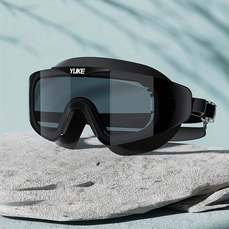 HD Waterproof & Anti-Fog Swimming Goggles Electroplated Large Frame Unisex Desig
