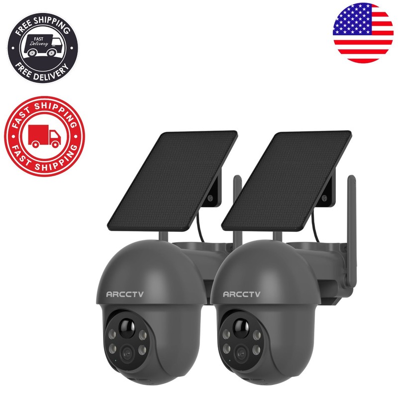 Weatherproof 360° Solar Security Cameras with Night Vision – Easy Installation