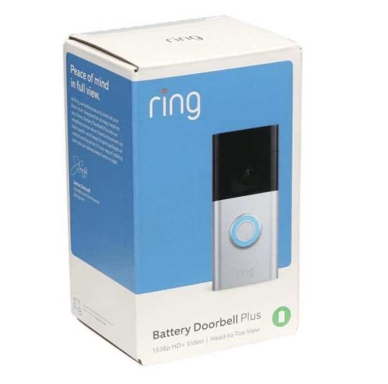 Ring Doorbell Batter Plus- Smart WiFi Video Doorbell with Head-to-Toe HD+ Video