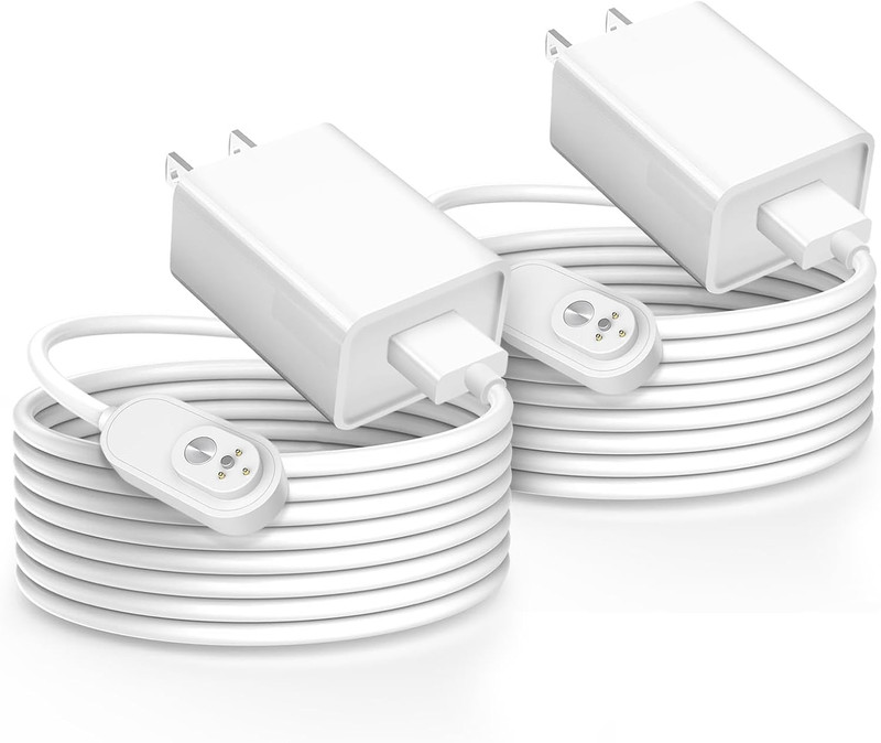Arlo Camera Charger 10FT 2-Pack for Pro 5S 2K, Pro 4, Pro 3 Models