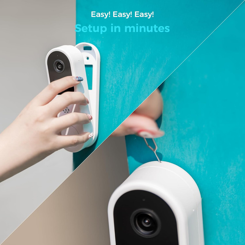 Vicohome DB3 2K Smart Video Doorbell with Chime, Home Security Battery Camera Wi gallery