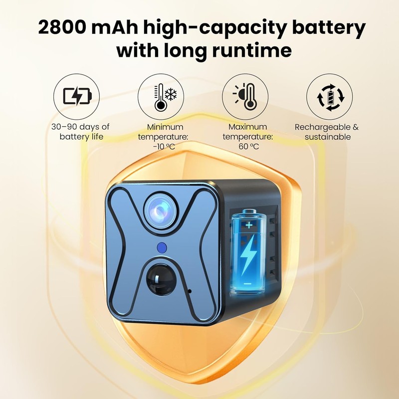 4K Mini Wireless Security Camera with AI Detection & 60 Days Battery Life gallery