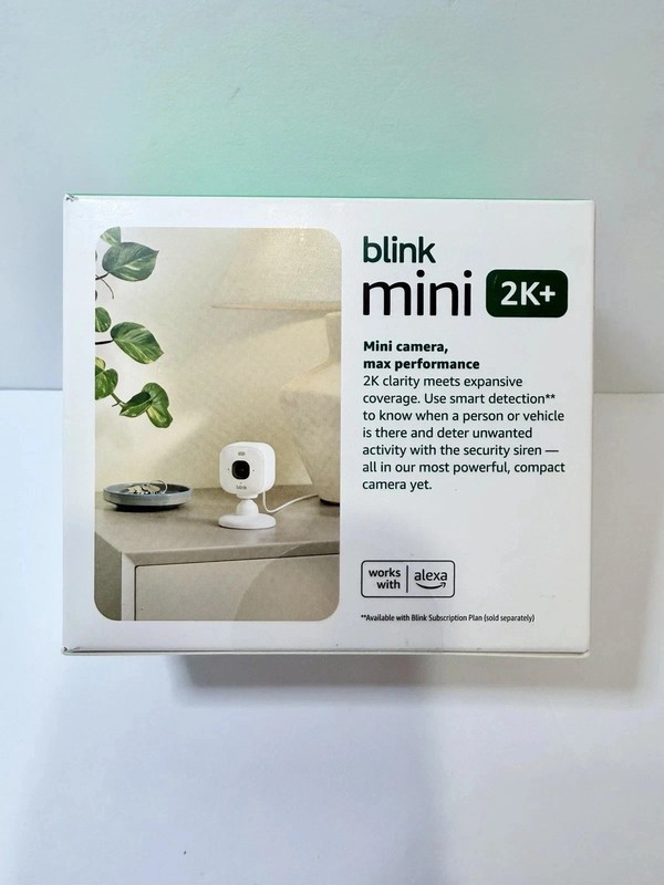 Blink Mini 2K+ 2K Plug-In Security Camera White Newest Model NEW SEALED gallery