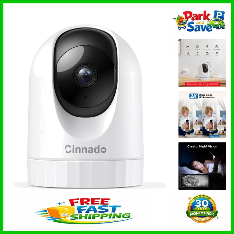 Smart Indoor Security Camera – 2K Resolution & 360° Coverage with 2-Way Audio
