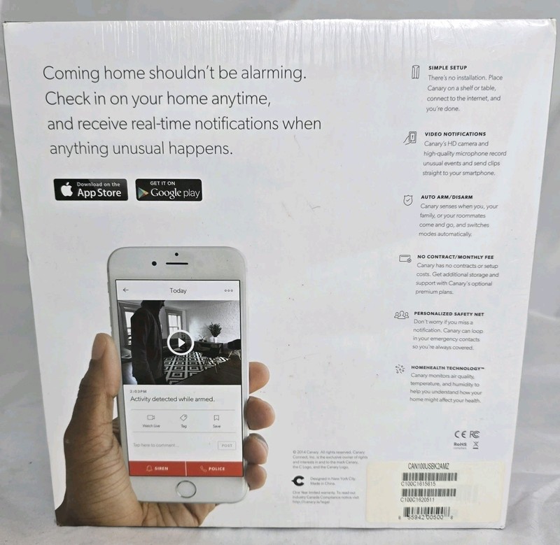 Canary 2-Pack HD Security Cameras – NEW SEALED + Night Vision gallery