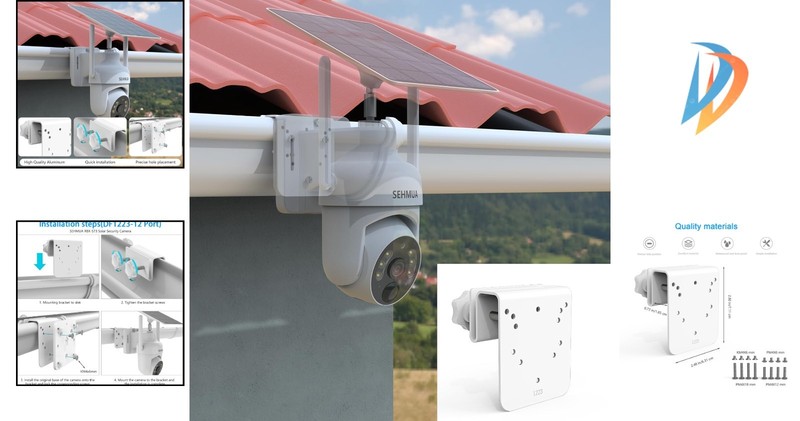 Durable White Gutter Mount Designed for SEHMUA RBX-S73 Solar Security Cameras gallery