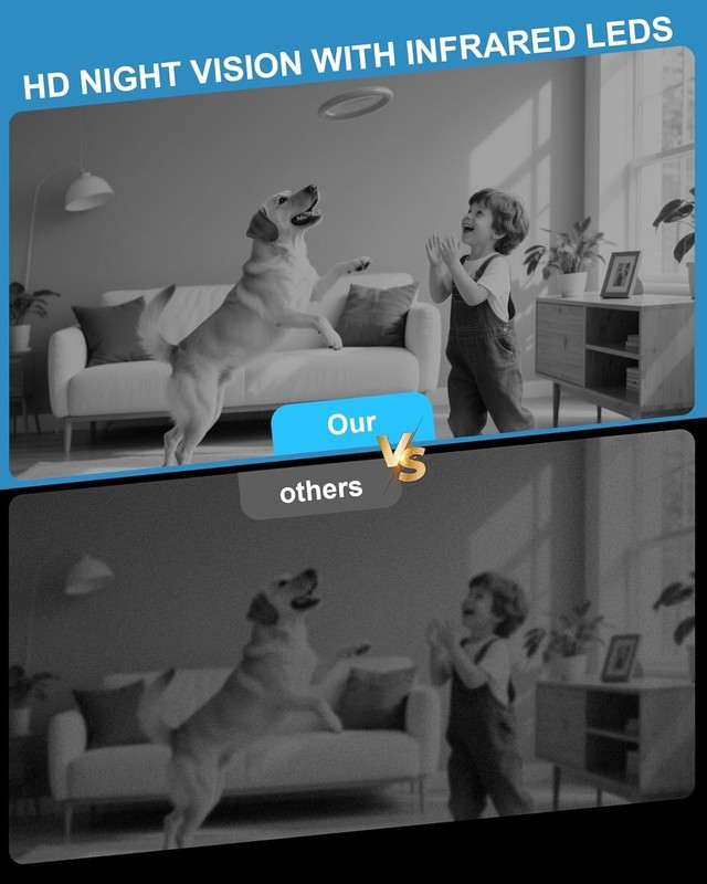 WiFi & Bluetooth Rechargeable 1080P Indoor Camera with Motion Detection Alerts gallery