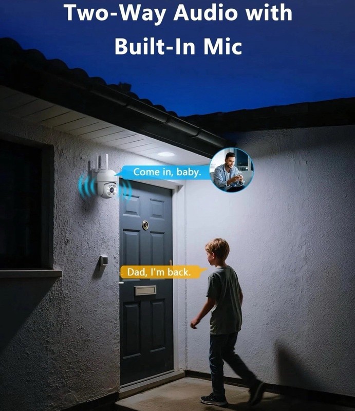 PT Outdoor Wireless Security Camera Wi-Fi Camera for Home Video Surveillance gallery