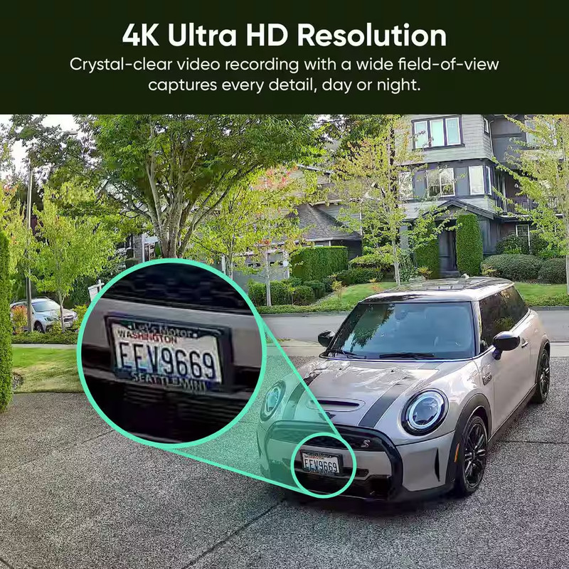 Cam Pan V4, 4K UHD Indoor/Outdoor, Plug-In, Pan/Tilt Security Camera with Color gallery