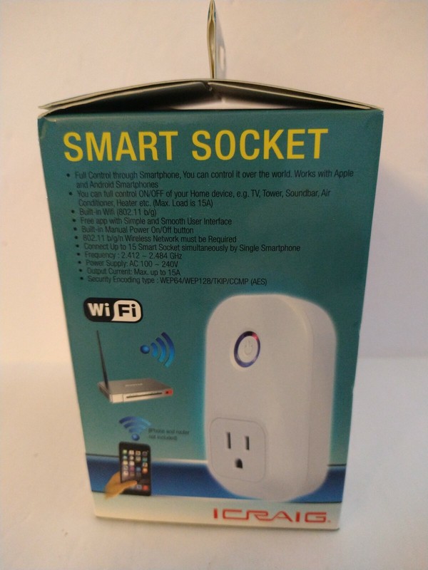 iCraig Smart Socket Built In WiFi Compatible With Smartphones- CSH301~Sealed Box gallery