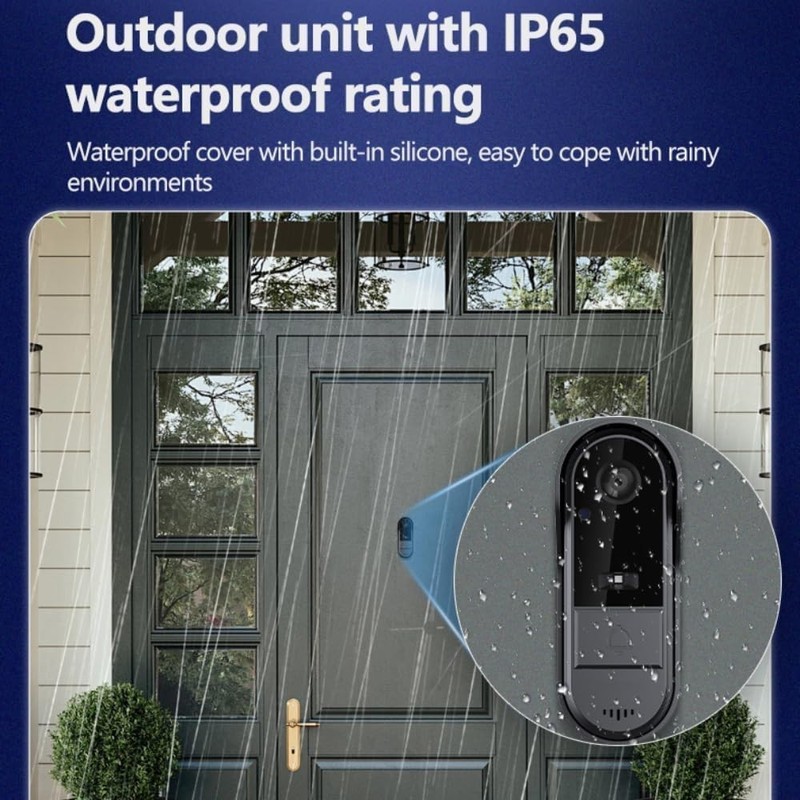 Wireless 1080P Doorbell Camera with Two-Way Audio & 170° View - No Subscription gallery