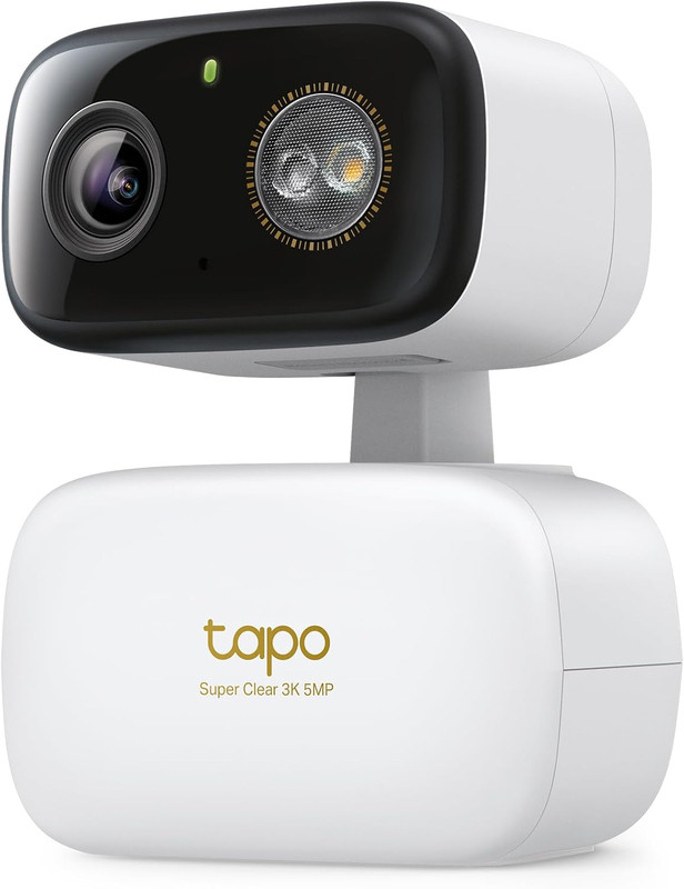 Tapo 3K 5MP Pan/Tilt Indoor/Outdoor Security Camera, Free Person/Vehicle/Baby Cr