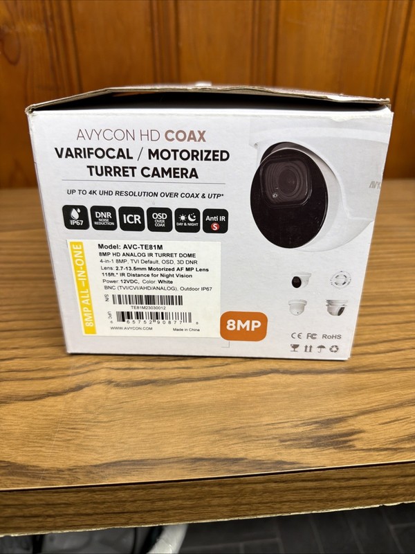 AVYCON AVC-TE81M 8MP IR Outdoor HD Turret Camera TVI/CVI/AHD/Analog