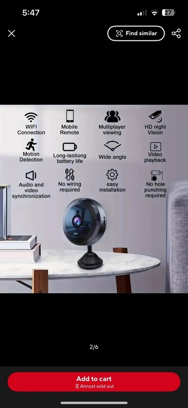 HD 1080P Mini Wireless Camera WiFi Night Vision Motion Detection Security Camera