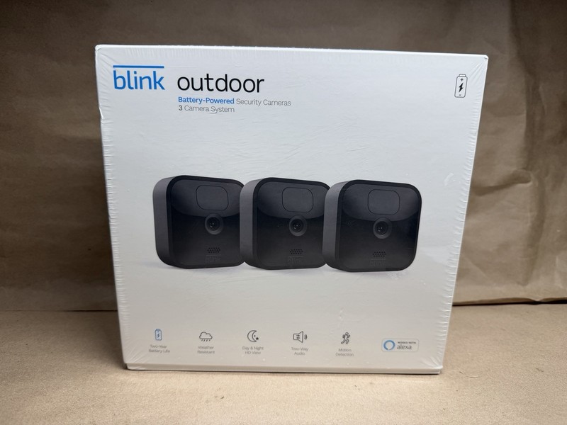 Blink Outdoor Battery-Powered Wireless Security Camera 3rd Gen 3-Pack New Sealed