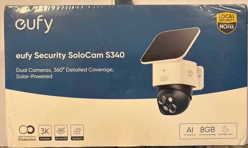 SEALED eufy Security 3K Dual Camera SoloCam S340 Solar Wireless Outdoor