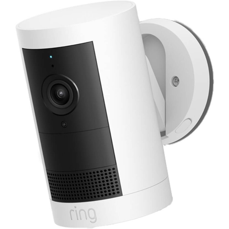 Ring Outdoor Cam Plus Plug-In WiFi Security Camera 1080p White Motion NEW