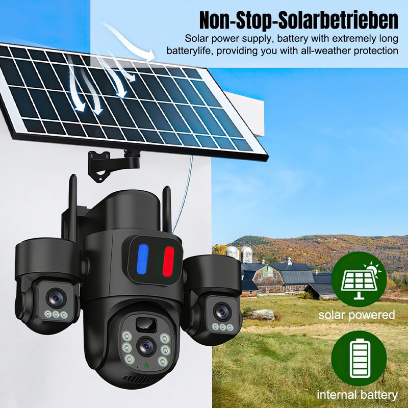 Solar Security Camera Wireless PIR Tracking WiFi Night Vision Surveillance LOT gallery