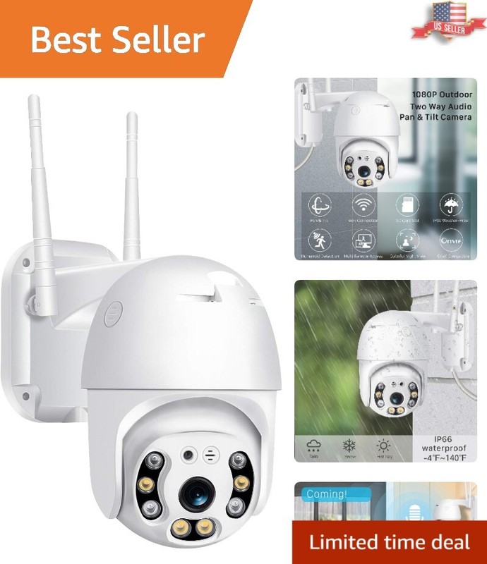 Two-Way Audio Dome Camera for Outdoor Security with Flood Light Function