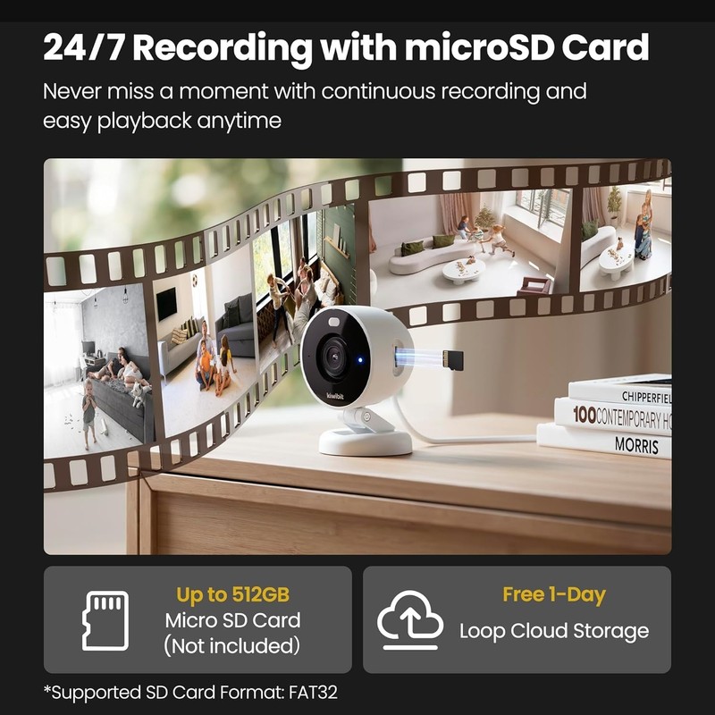 Versatile 2K Security Camera with Magnetic Mount, Two-Way Audio & Night Vision gallery
