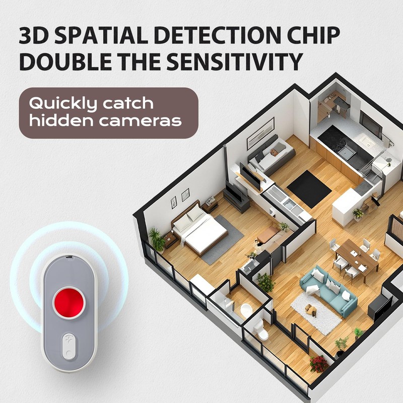 Hidden Camera Detector - Spy Camera Finder 3-in-1 Hidden Bug Detector with Vi... gallery