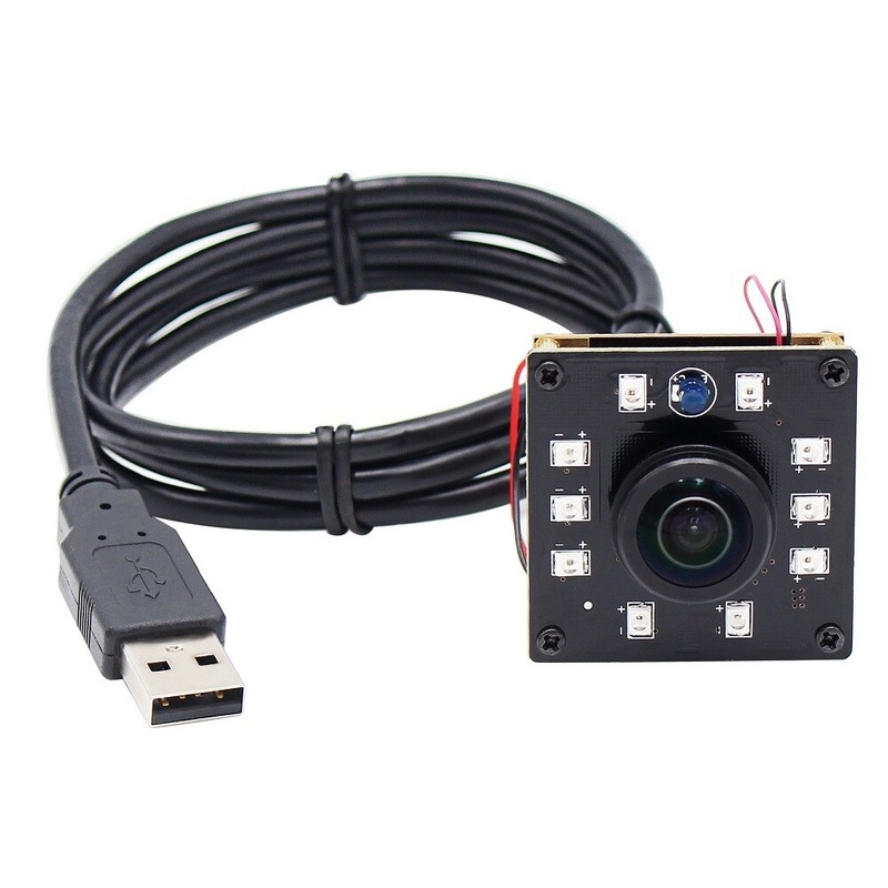 1.3MP HD USB Camera 0.01Lux Low light Wide angle Webcam w/ 1.56mm fisheye Lens