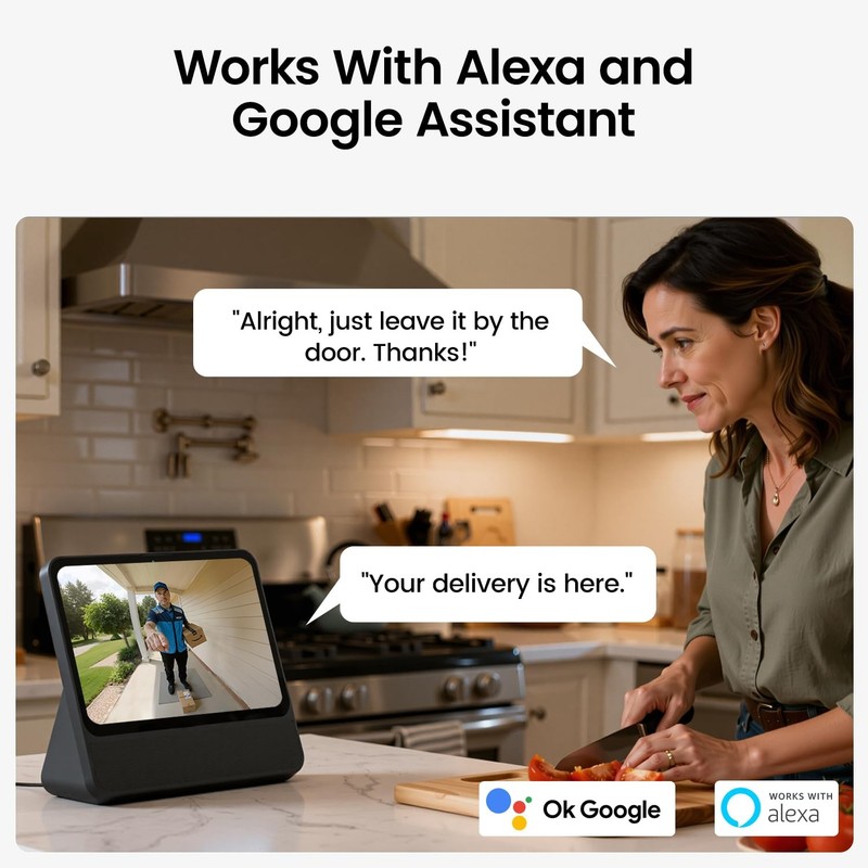 Wireless Doorbell , 170° Ultra Wide Viewing Angle, Intelligent Parcel Detecti... gallery
