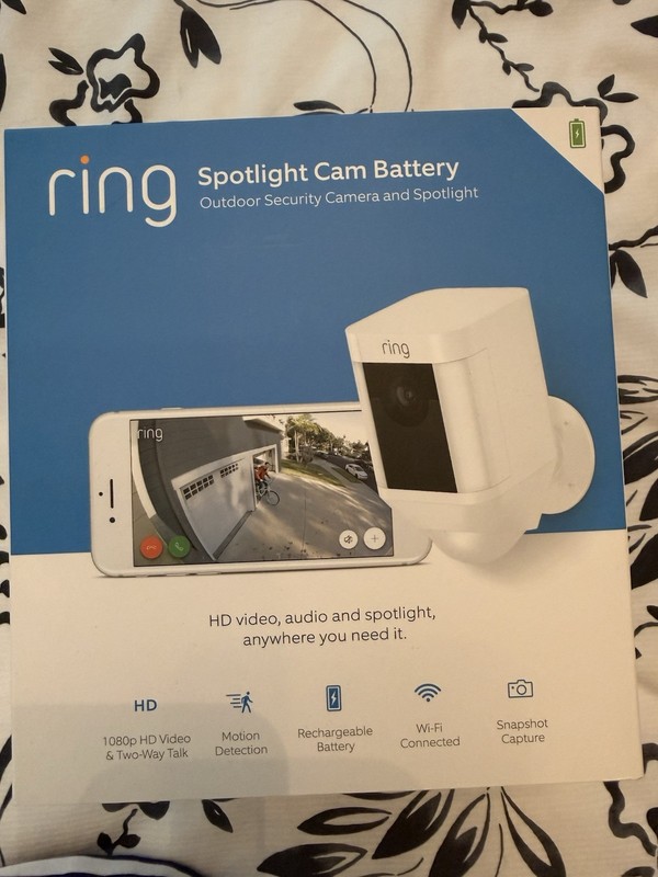 Ring spotlight cam battery White