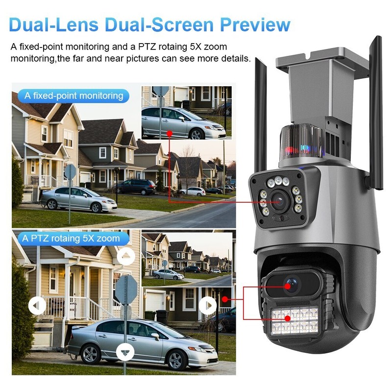 4MP Pan-Tilt Security Camera WiFi Night Vision Motion Detection Surveillance LOT gallery