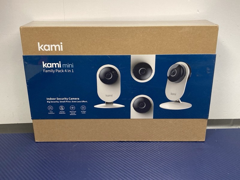 Kami mini Indoor Security Cameras Family Pack 4 in 1 Face detection 1080p Sealed
