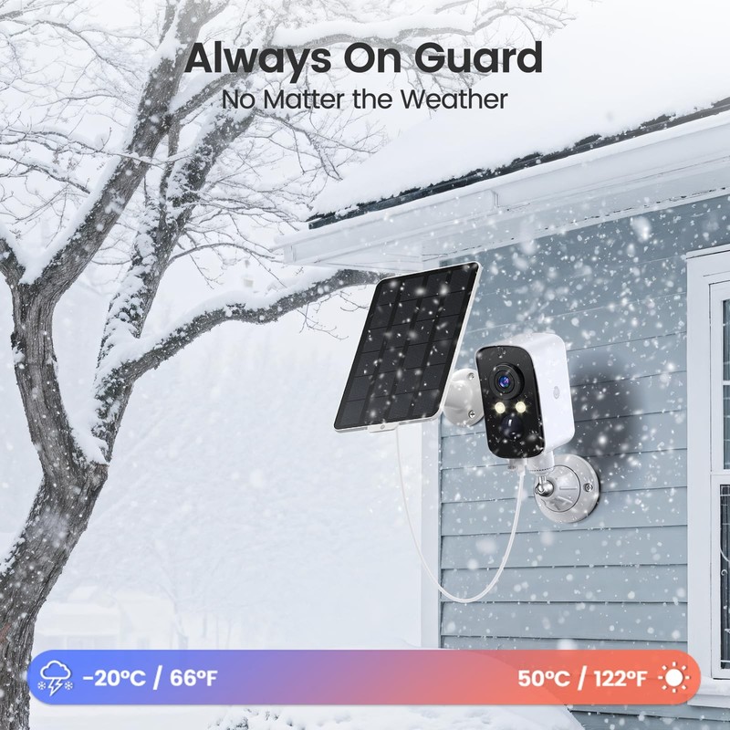 Wireless Outdoor, 2.4G WiFi, Battery & Solar Powered, Magnetic, Free Human De... gallery
