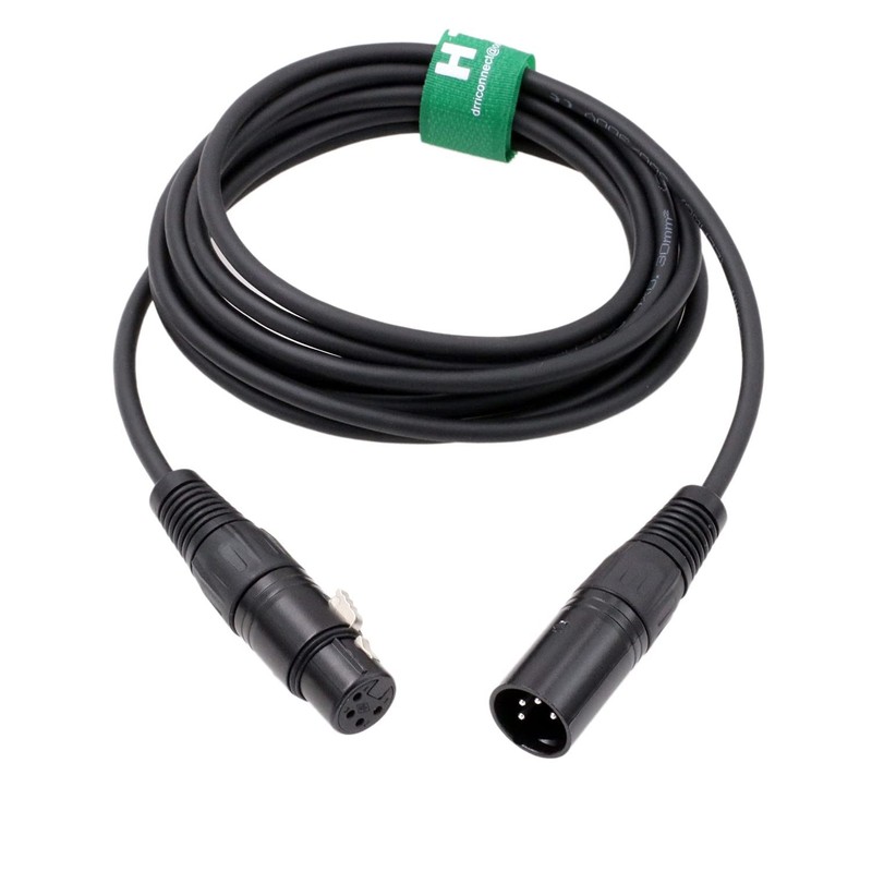 XLR 4 Pin Camera Monitor Power Supply Extension Cable Male to Female 3 Meters gallery